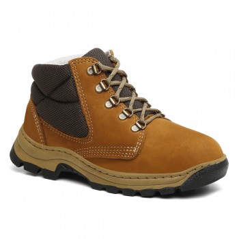 Coturno Comfort Vipflex EPI Dallas Cadarço Couro Legítimo Nobuck Milho C.A.