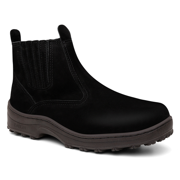 Botina Segurança EPI Agrolev Dallas Couro Legítimo Nobuck Preto Solado Vipflex CA